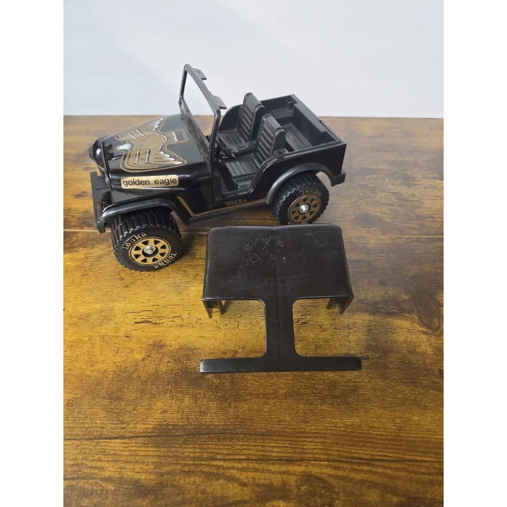 Vintage Tonka Black Golden Eagle Jeep Hard Top 4x4 Toy Truck Made in USA 811850